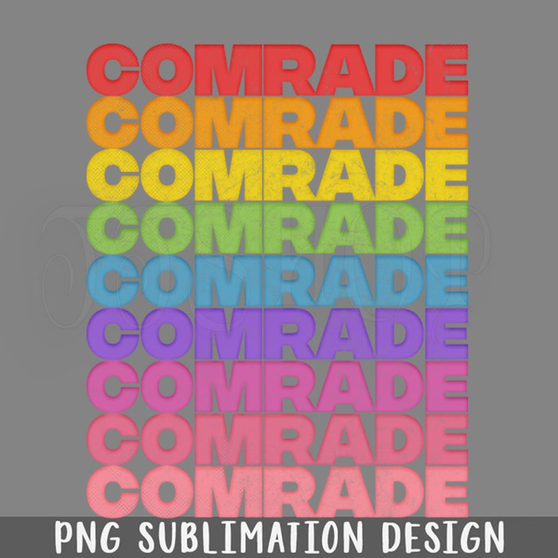 DMCC260-Comrade Rainbow Retro Style Typography PNG Download.jpg