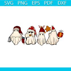retro christmas ghost santa hat png sublimation download