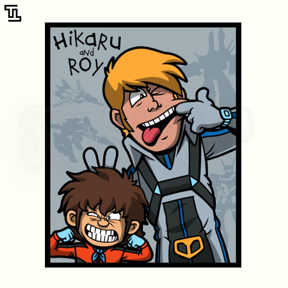 TTF100-Mecha Robot Pilots Hikaru Ichijo and Roy Fokker 80s Mecha Anime Otaku PNG Download.jpg