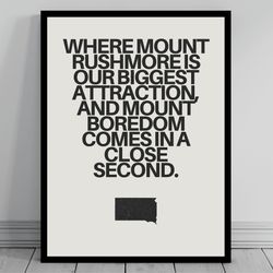 hilarious south dakota meme south dakota poster minimalist state slogan south dakota silhouette modern travel sd w