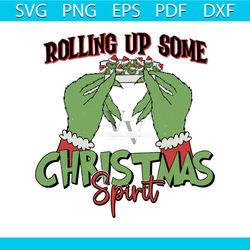 vintage rolling up some christmas spirit svg file for cricut