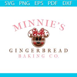 minnies gingerbread baking co minnie mouse christmas svg