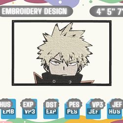 custom anime embroidery designs, machine embroidery files, instant download, embroidery machine files