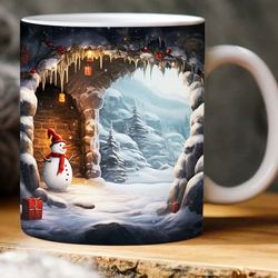 retro christmas snowman mug wrap sublimation design, snowman floral mug instant digital download png, christmas 11oz 15o
