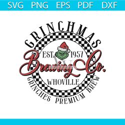 vintage christmas brewing co whoville est 1957 svg file