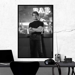 roadhouse movie poster patrick swayze in bar, room decor, home decor, art poster for gift.jpg