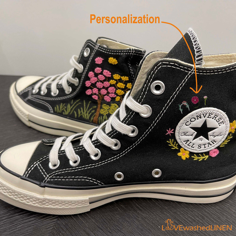 Custom Converse Chuck Taylor Embroidered Colorful Tree Embroidered Converse Custom Wedding Flowers - 3.jpg