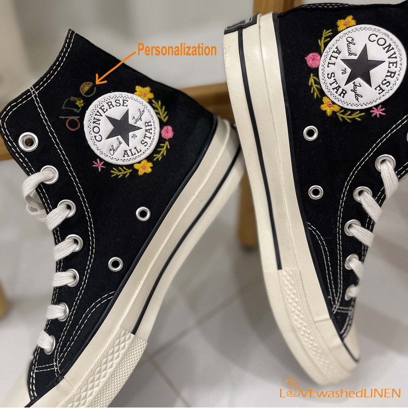 Custom Converse Chuck Taylor Embroidered Colorful Tree Embroidered Converse Custom Wedding Flowers - 5.jpg