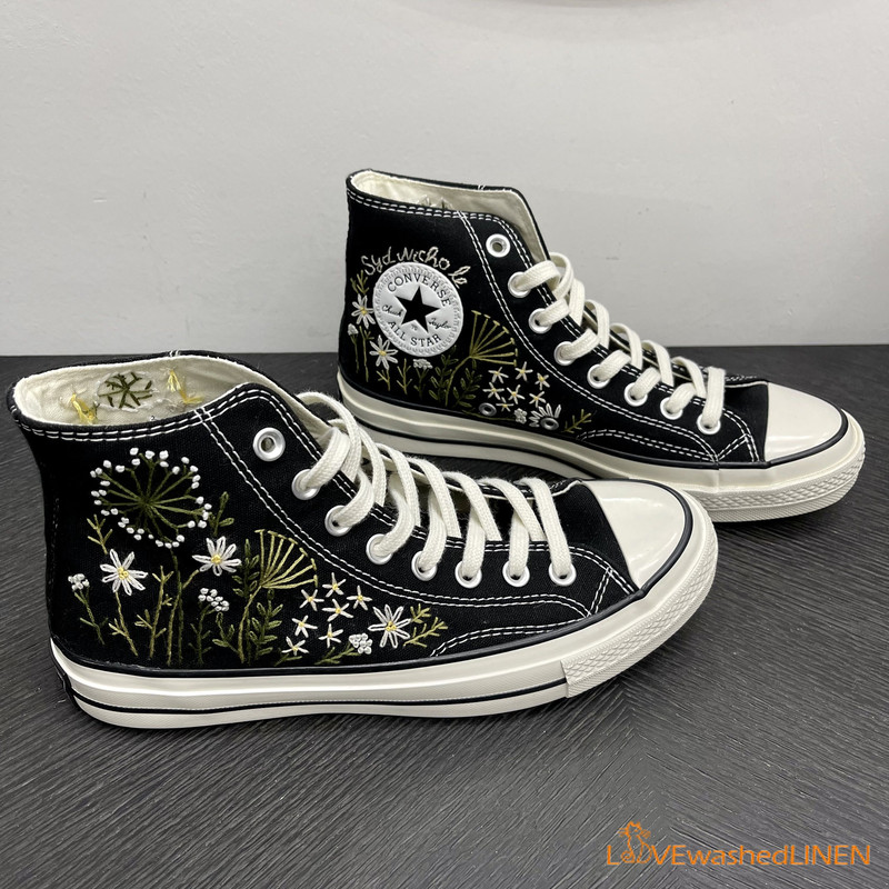 Custom Converse Chuck Taylor Embroidered Garden Flowers Convese Shoes Embroidered Converse Custom Wedding Flowers - 7.jpg