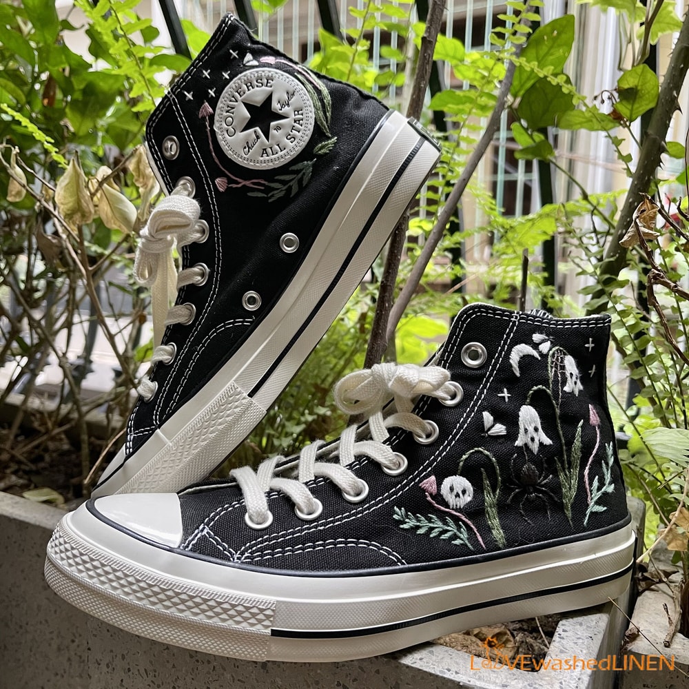 Custom Converse Chuck Taylor Embroidered Ghost Embroidered Converse Halloween Vibes Embroidered Sneakers - 7.jpg