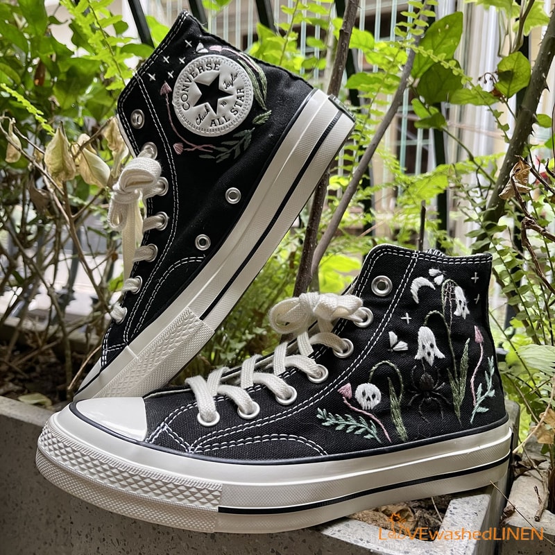 Custom Converse Chuck Taylor Embroidered Ghost Embroidered Converse Halloween Vibes Embroidered Sneakers - 7.jpg