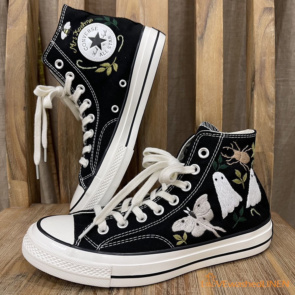 Custom Converse Chuck Taylor Embroidered Ghost Embroidered Converse Halloween Vibes Embroidered Sneakers - 5.jpg