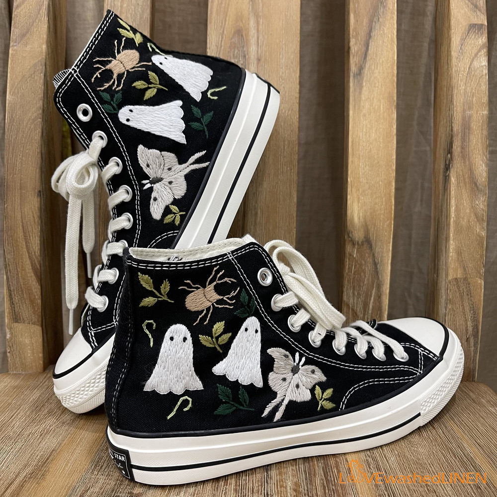 Custom Converse Chuck Taylor Embroidered Ghost Embroidered Converse Halloween Vibes Embroidered Sneakers - 7.jpg
