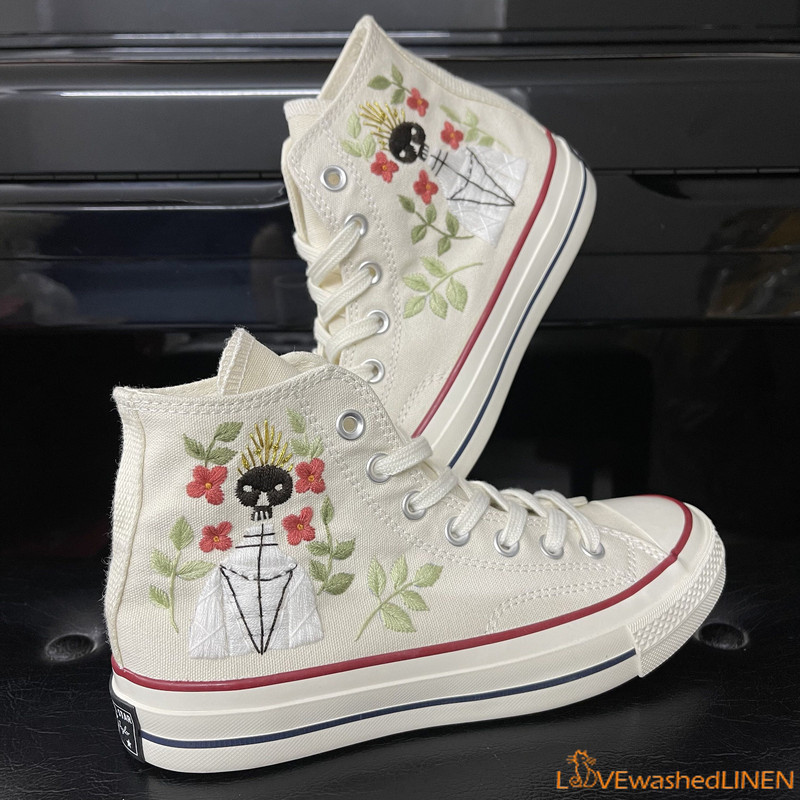 Custom Converse Chuck Taylor Embroidered Memento Converse Shoes Impressive Embroidered Converse Custom Memento Embroidered Sneaker - 1.jpg