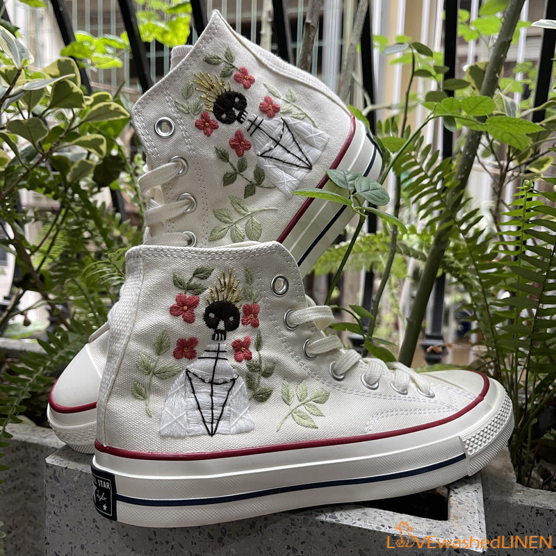 Custom Converse Chuck Taylor Embroidered Memento Converse Shoes Impressive Embroidered Converse Custom Memento Embroidered Sneaker - 2.jpg