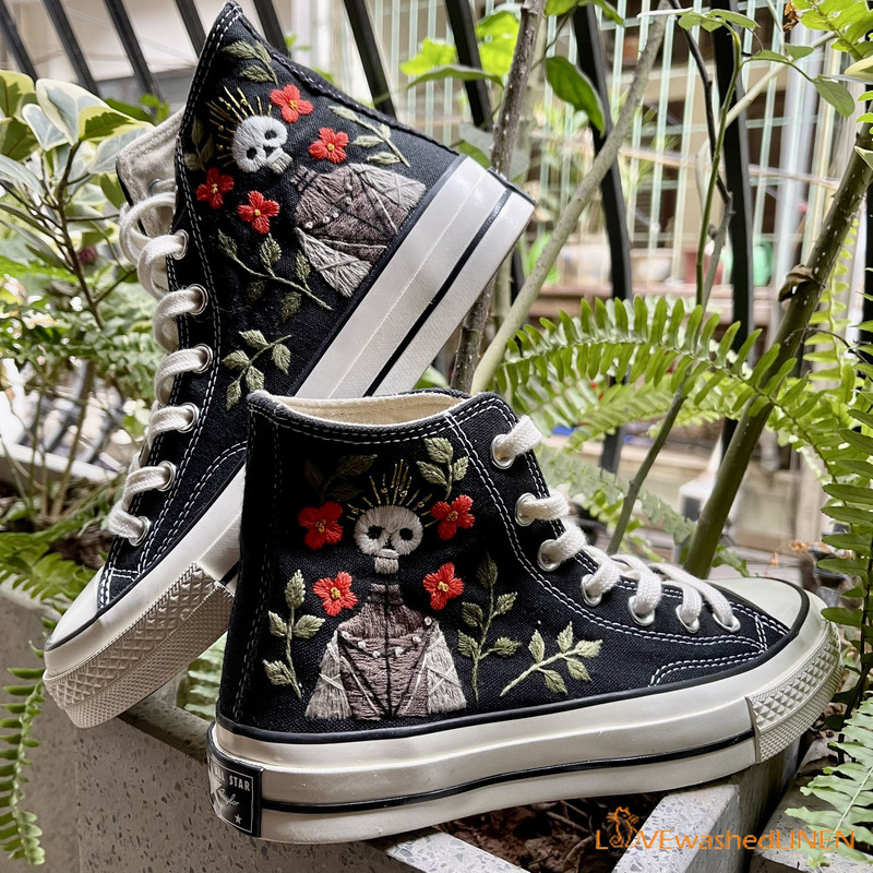 Custom Converse Chuck Taylor Embroidered Memento Converse Shoes Impressive Embroidered Converse Custom Memento Embroidered Sneaker - 4.jpg