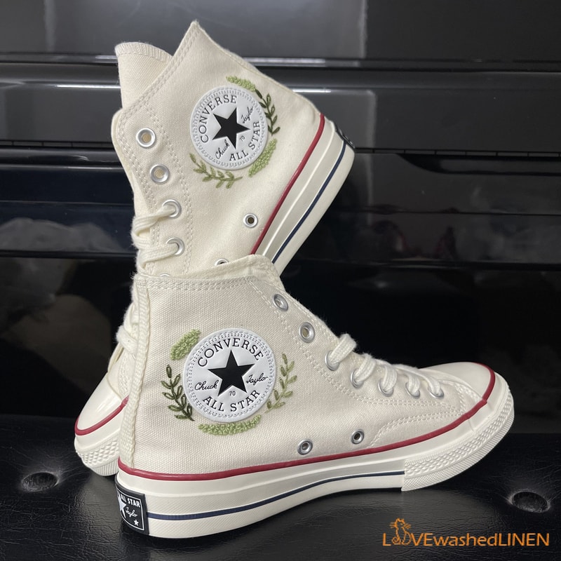 Custom Converse Chuck Taylor Embroidered Pine Trees Embroidered Converse Custom Wedding Embroidered Shoes Wedding Embroidered Sneakers - 4.jpg