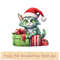 Cute Green Cat Christmas 18.jpg