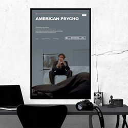 american psycho (2000) movie poster, room decor, home decor, art poster for gift.jpg