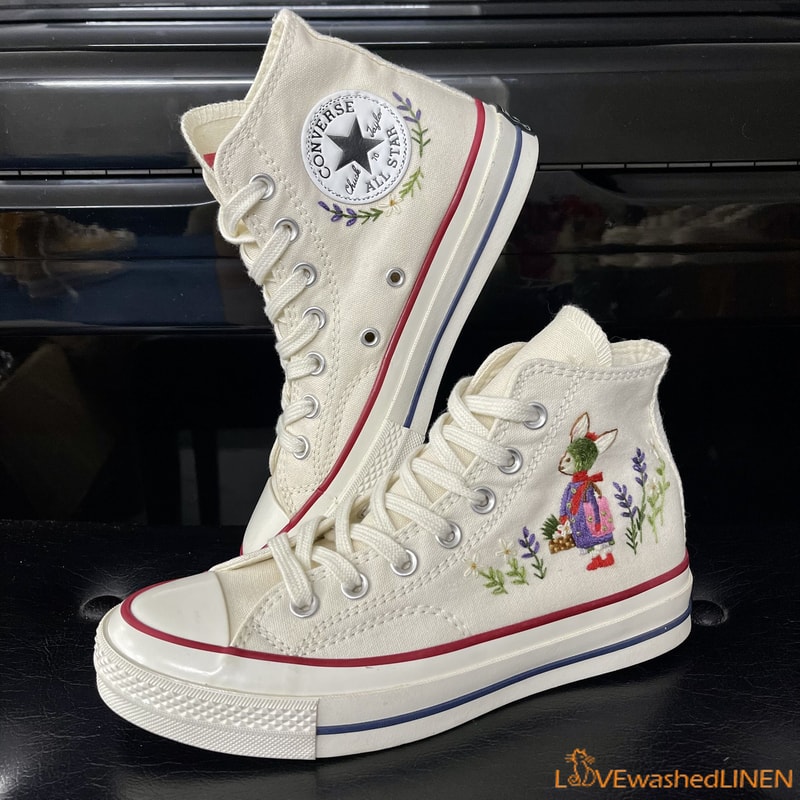 Custom Embroidered Converse High Tops Chuck Taylor 1970s Sweet Rabbit Embroidered ConvesreCustom Converse Chuck Taylor Embroidered - 2.jpg