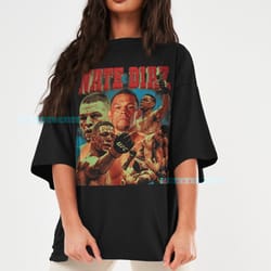 nate diaz t-shirt fighter team t shirt, jiu jitsu 90s retro shirt champions fans tee, vtg - sweatshirt, vintage graphic