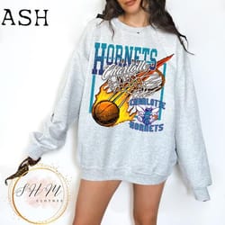 vintage 90s charlotte hornets sweatshirt, nba crewneck sweatshirt, retro hornets hooded,vintage hornets shirt, charlotte