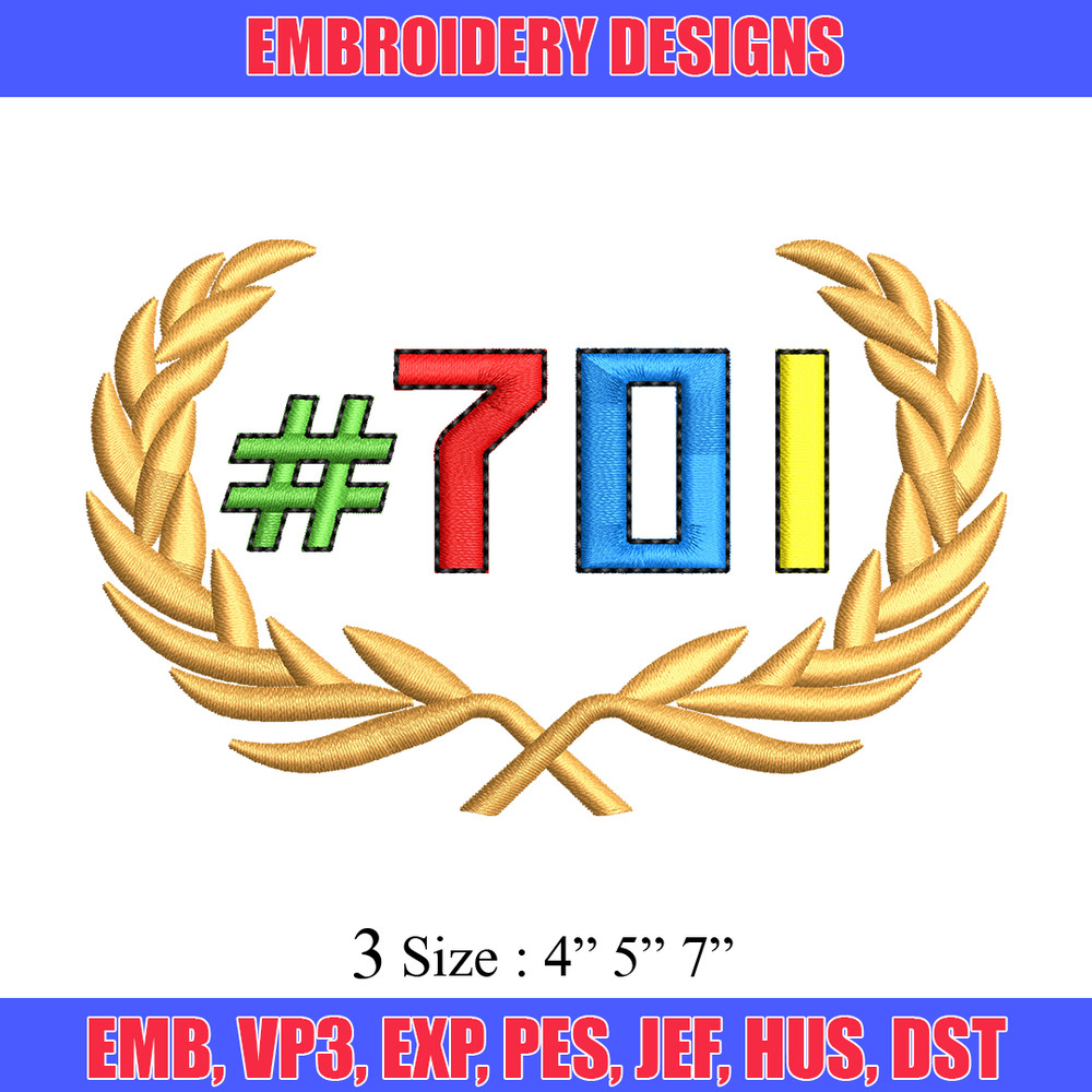 701 logo embroidery design, 701 logo embroidery, embroidery file, logo design,  logo shirt, Digital download.jpg