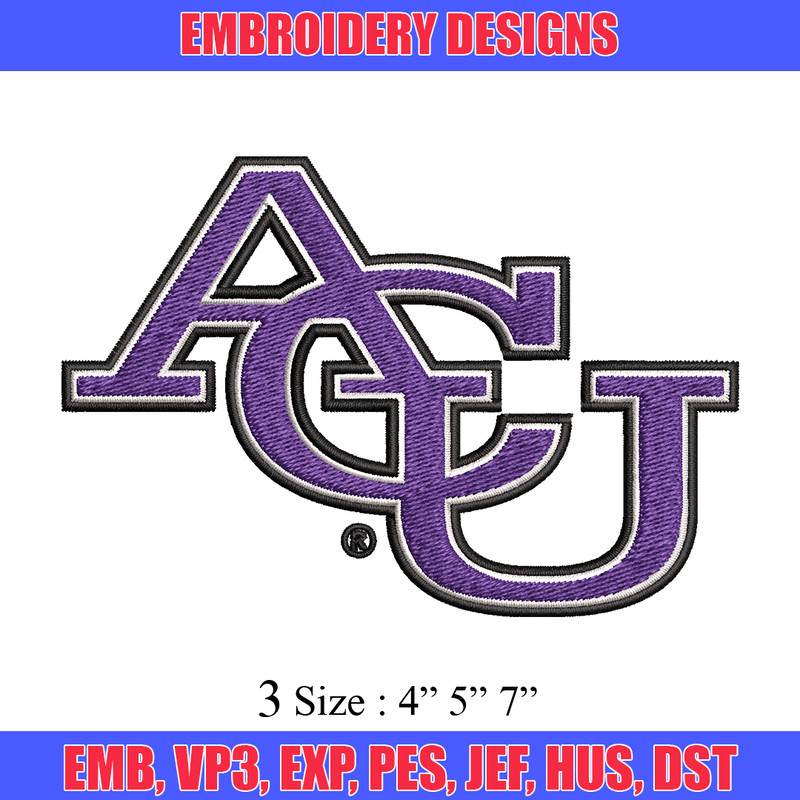 Abilene Christian Univertsity Wildcats embroidery design, logo embroidery, logo Sport, Sport embroidery, NCAA embroidery.jpg