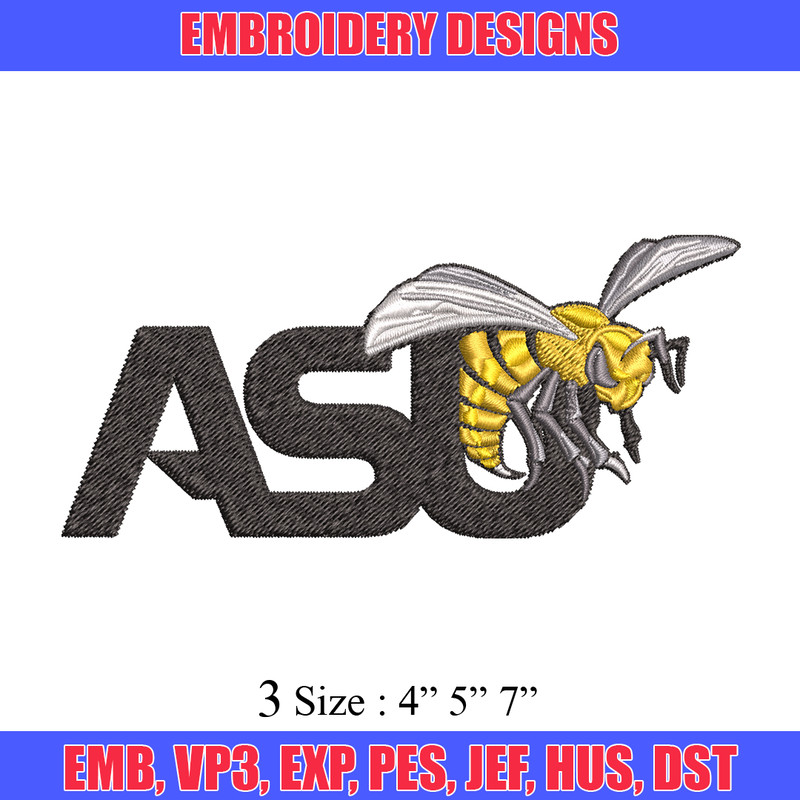 Alabama State Hornets embroidery design, Alabama State Hornets embroidery, logo Sport, Sport embroidery, NCAA embroidery.jpg