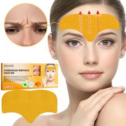 10pcs Forehead Wrinkle Patches Anti Aging Head Lines Remover Natural Hydrolyzing Smooth Out Lines Face Skin Care Tool Pa