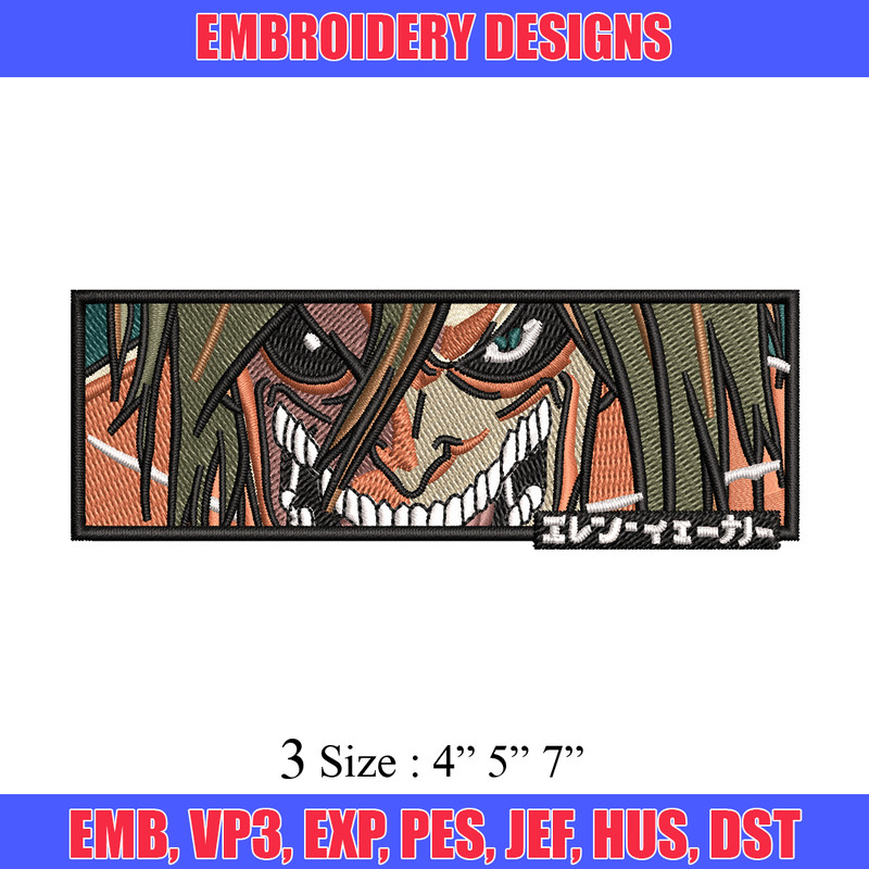 Attack Titan embroidery design, Attack on titan embroidery, anime design, logo design, anime shirt, Digital download..jpg