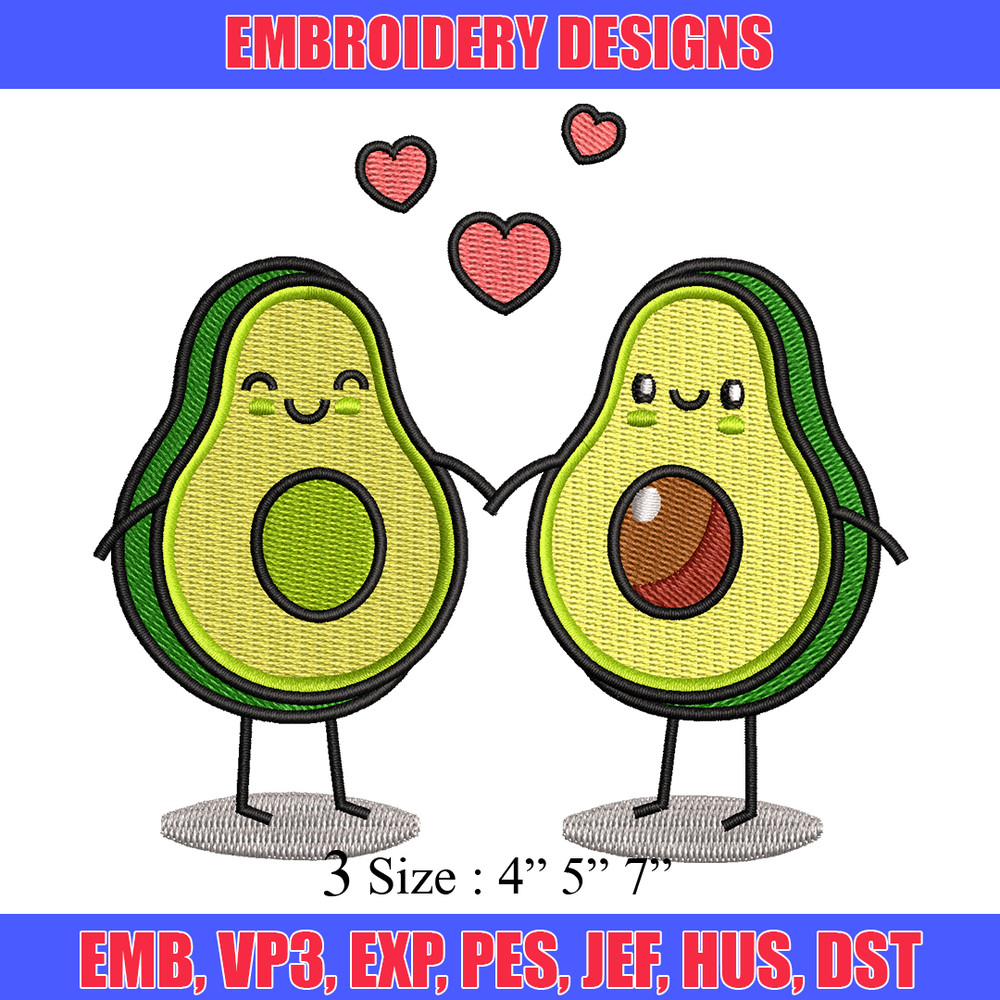 Avocado Love embroidery design, Avocado Love embroidery, logo design, embroidery file, logo shirt, Digital download..jpg