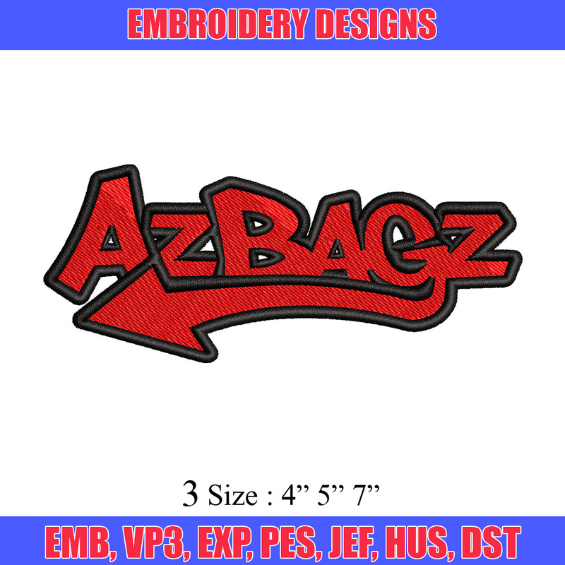 Azbagz logo embroidery design, Azbagz logo embroidery, embroidery file, logo design, logo shirt, Digital download.jpg
