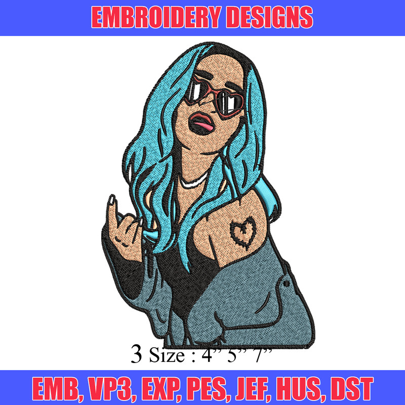Bad girl Embroidery design, Bad girl Embroidery, logo design, Embroidery File, logo shirt, Digital download..jpg