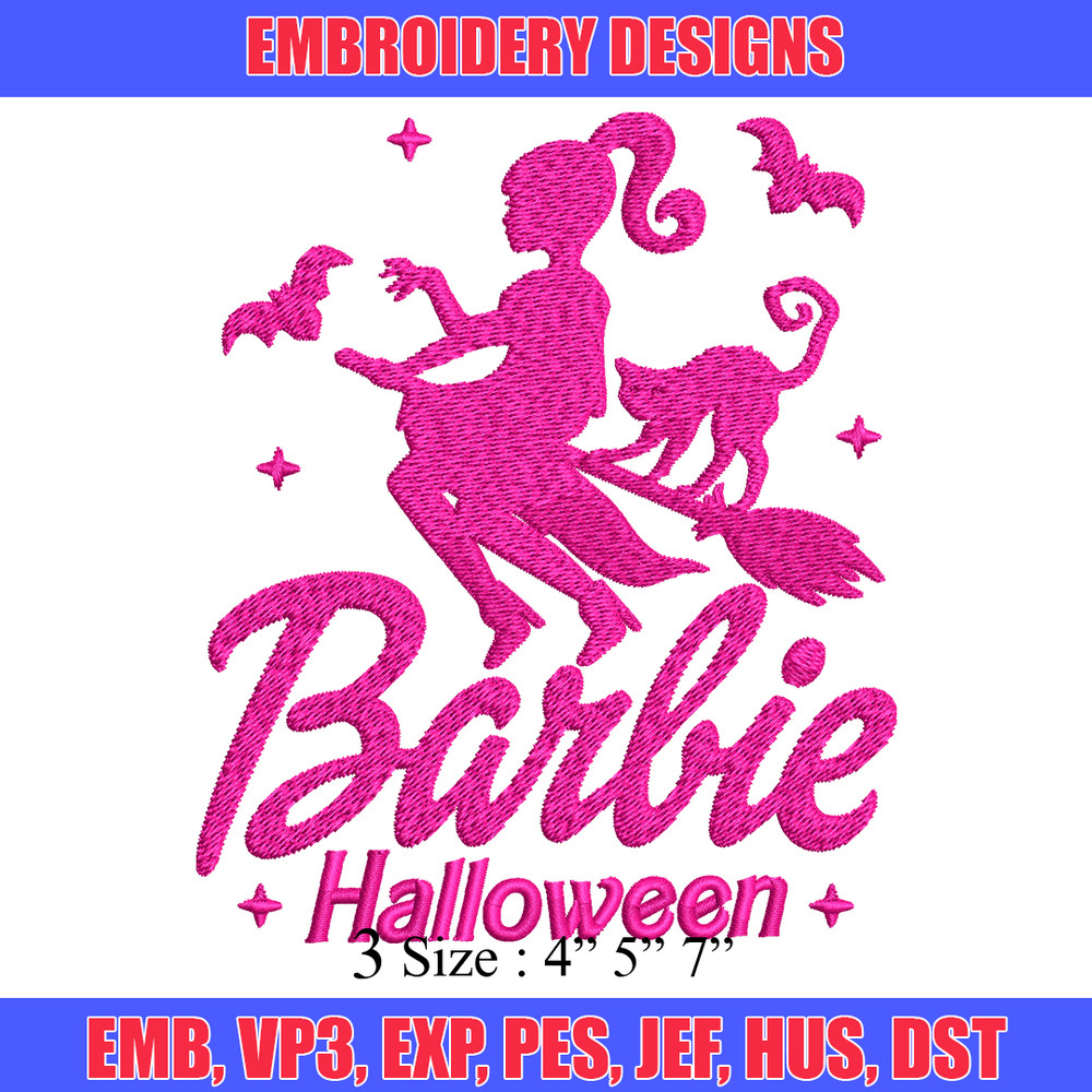 Barbie Halloween Embroidery, Barbie Halloween Embroidery, logo design, Embroidery File, logo shirt, Digital download..jpg
