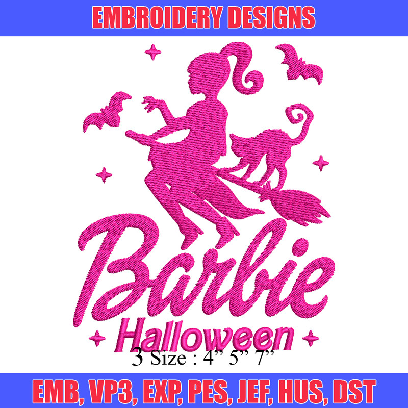 Barbie Halloween Embroidery, Barbie Halloween Embroidery, logo design, Embroidery File, logo shirt, Digital download..jpg