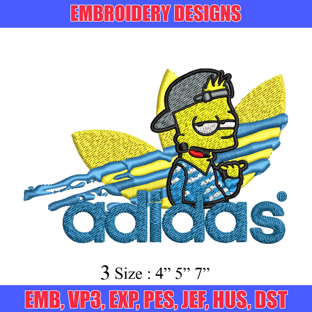 Bart bad boy adidas Embroidery Design,Adidas Embroidery, Brand Embroidery, Embroidery File, Logo shirt, Digital download.jpg