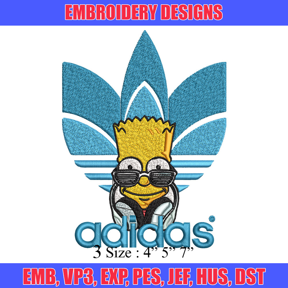 Bart simpson adidas Embroidery Design,Adidas Embroidery, Brand Embroidery, Embroidery File, Logo shirt, Digital download.jpg