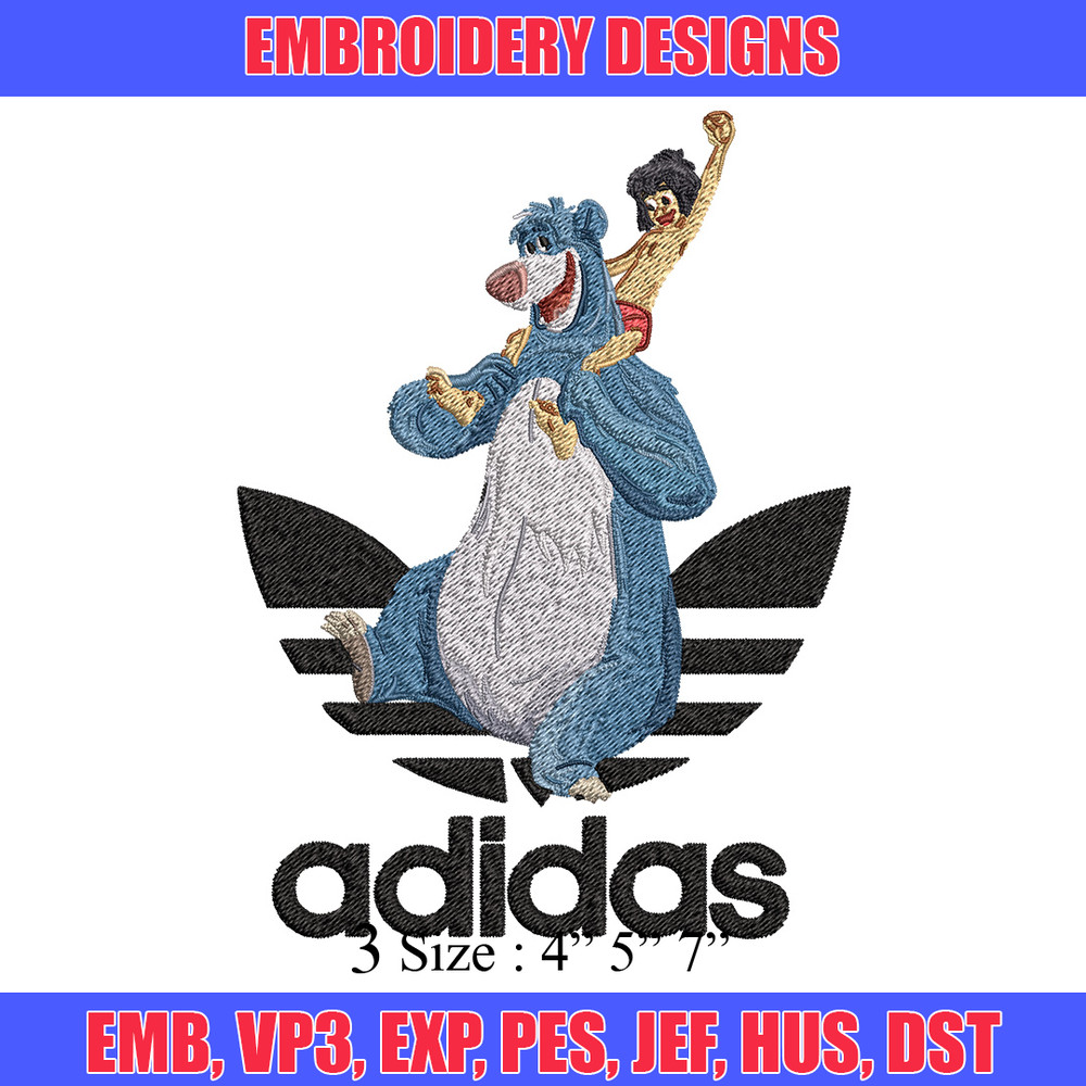 Bear adidas Embroidery Design, Adidas Embroidery, Brand Embroidery, Embroidery File,Logo shirt,Digital download.jpg