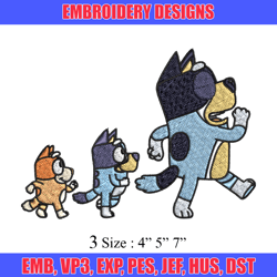 bluey bingo and dad embroidery, bluey embroidery, embroidery file, cartoon design, cartoon shirt, digital download.