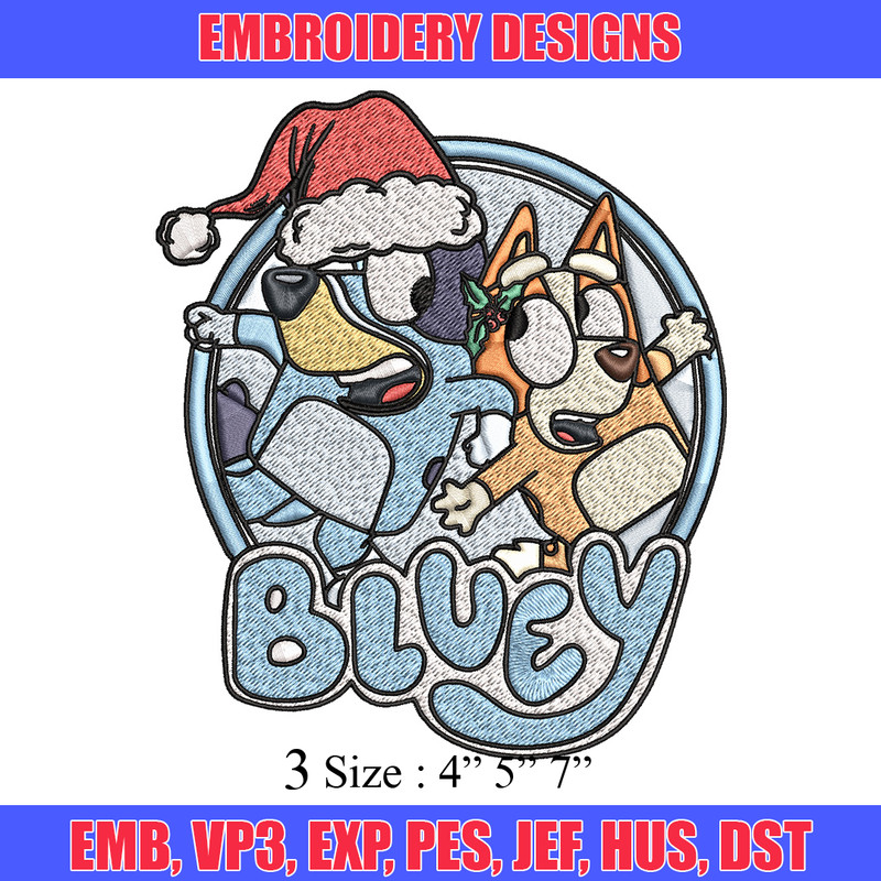 Bluey circle Embroidery Design, Bluey Embroidery, Embroidery File, Brand Embroidery, Logo shirt, Digital download.jpg