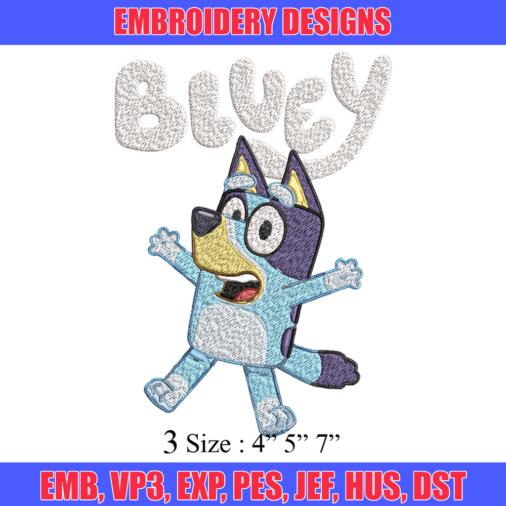 Bluey Embroidery, Bluey Cartoon Embroidery, cartoon Embroidery, cartoon shirt, Embroidery File, Instant download..jpg