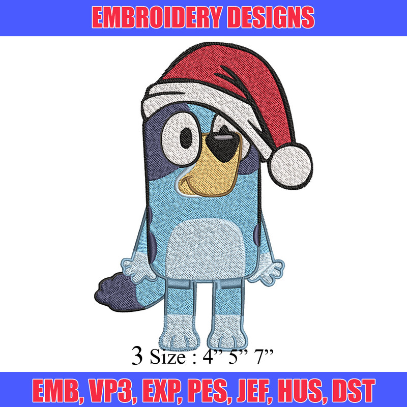 Bluey fun chrismas Embroidery Design, Bluey Embroidery, Embroidery File, Brand Embroidery, Logo shirt, Digital download.jpg