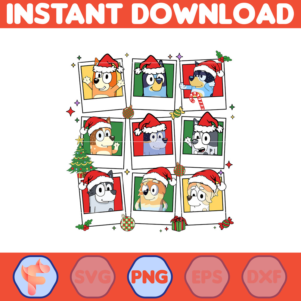 Merry Christmas PNG, Christmas Dogs Png, Family Christmas.jpg