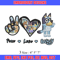 Bluey Peace Love bandit Embroidery design, Bluey cartoon Embroidery, cartoon design, Embroidery File, Digital download..jpg