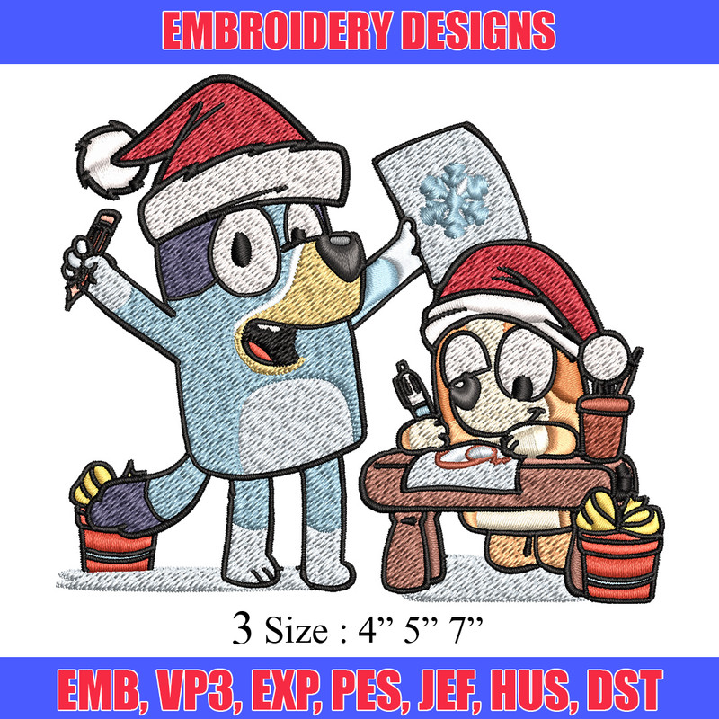 Bluey snow Embroidery Design, Bluey Embroidery, Embroidery File, Brand Embroidery, Logo shirt, Digital download.jpg