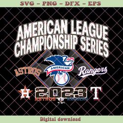 Vintage Houston Astros vs Texas Rangers ALCS Matchup SVG