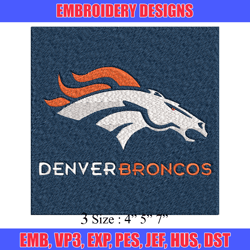 Broncos denver logo Embroidery Design, Brand Embroidery, Embroidery File, Logo shirt, Sport Embroidery,Digital download.