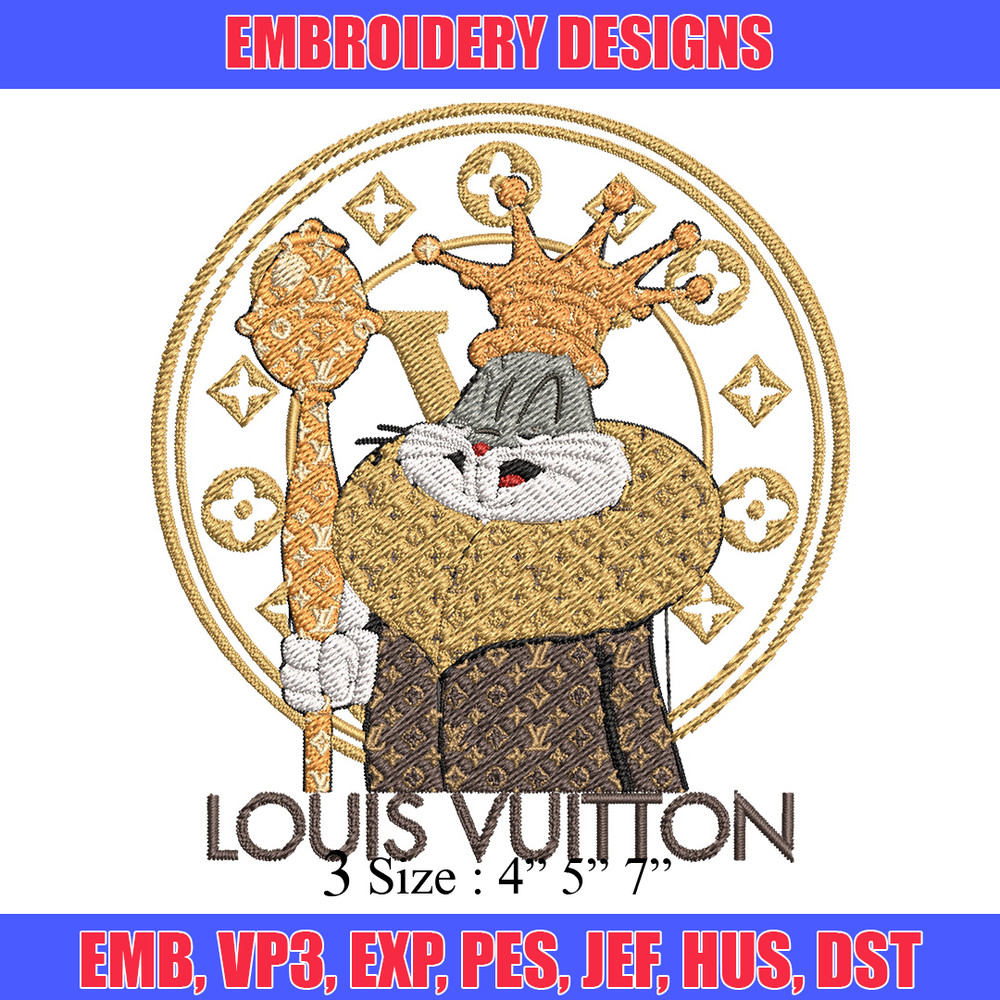 Bunny cartoon lv Embroidery Design, Lv Embroidery, Embroidery File, Brand Embroidery, Logo shirt, Digital download.jpg