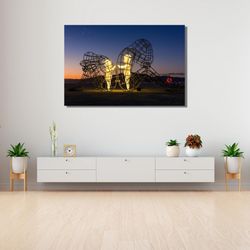Inner Child Glowing Print On Canvas , Alexander Milov Arts Wall Art, Abstract Wall Art, Two People Turning Canvas , Read